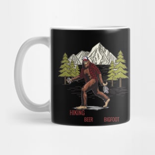 Weekend forecast Hiking with a chance drinks beer with Bigfoot Mug